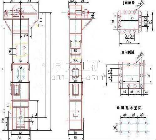 TD斗式提升機(jī)外形尺寸圖 TD斗式提升機(jī)外形尺寸圖